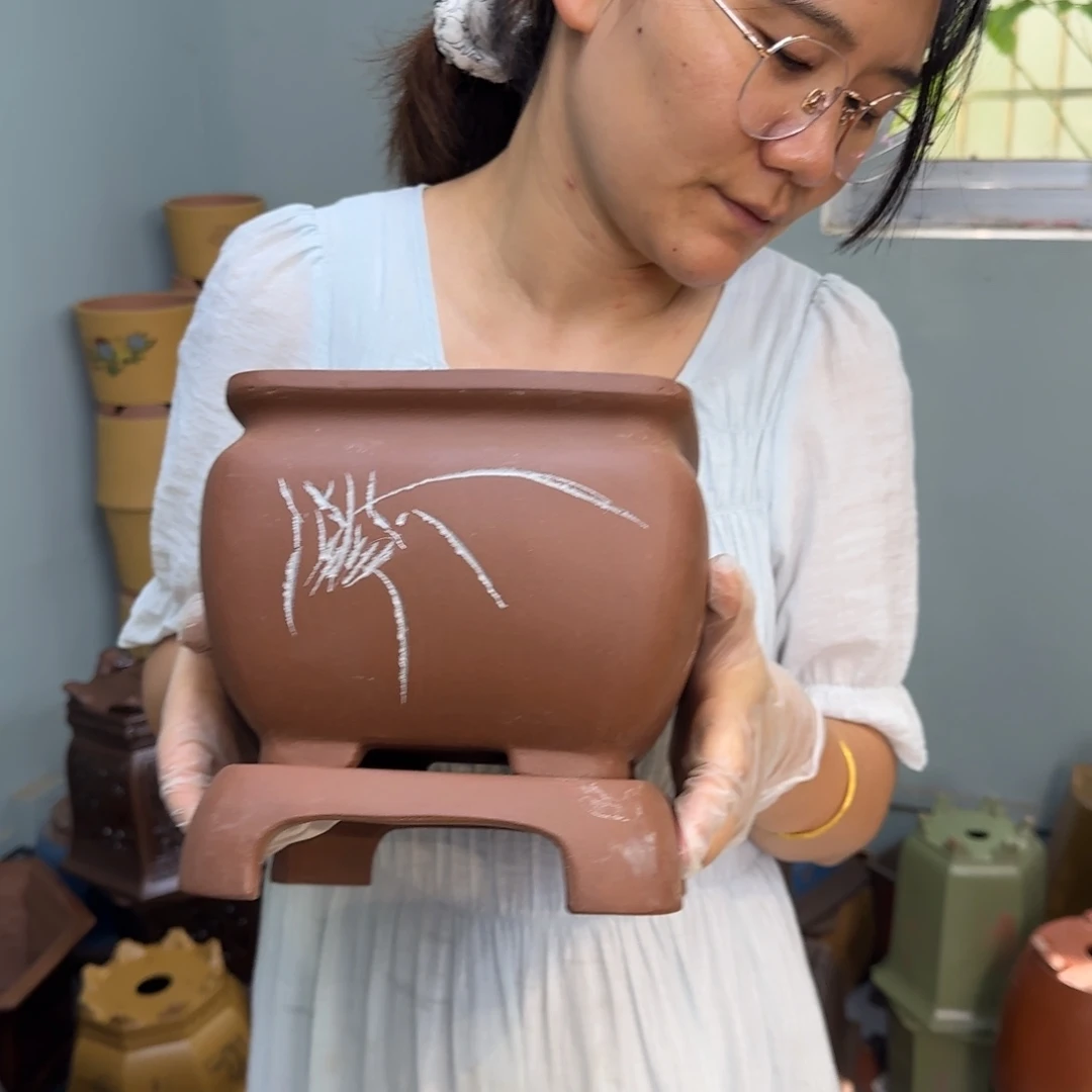 紫砂花盆紫砂口径19