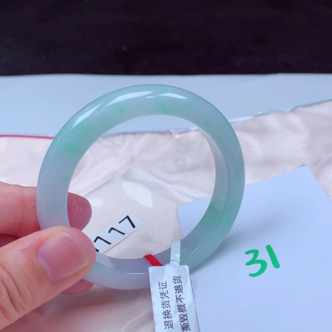 未镶嵌手镯翡翠缅甸天然A货翡翠手镯50.8