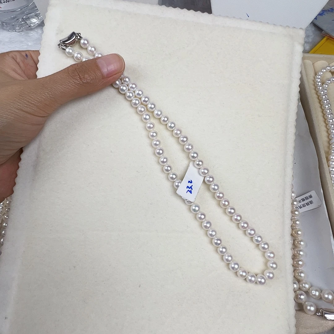 佳***咪项链淡水珍珠银S925镶嵌