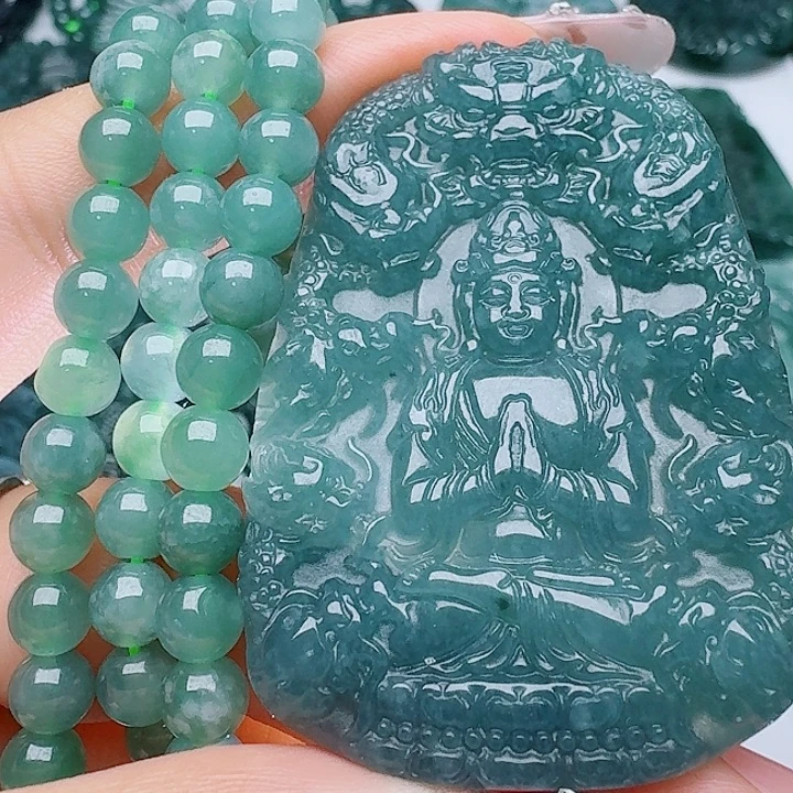 翡翠未镶嵌颈饰天然的A货翡翠多样性发其一