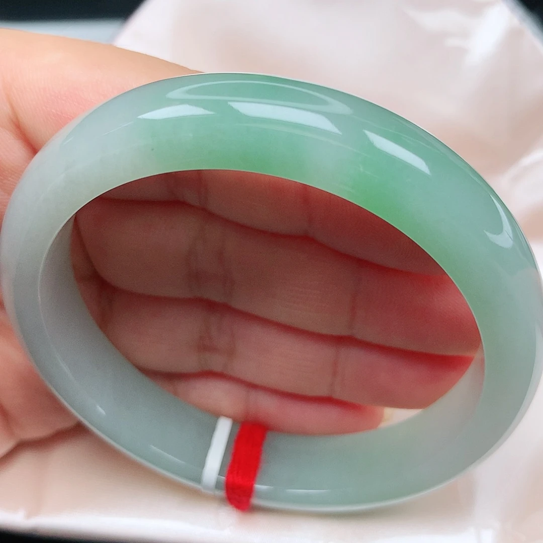 未镶嵌手镯翡翠7冰胶飘绿