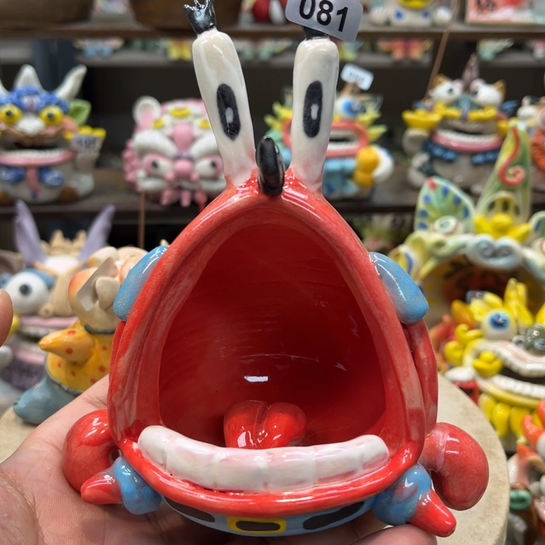 陶瓷纯手工抽象陶瓷摆件微瑕081