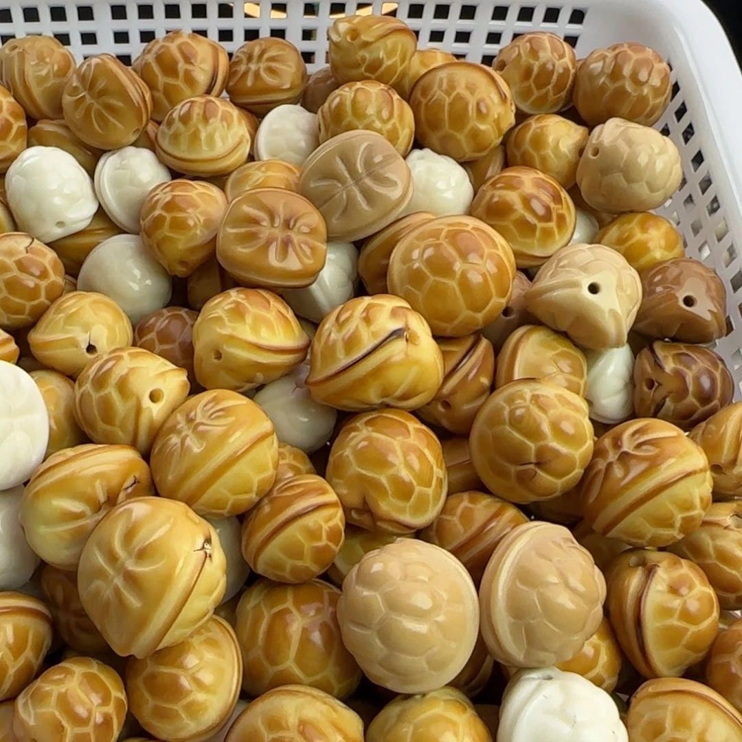 菩提根/象牙果吊坠瑕疵炭烤富甲6个