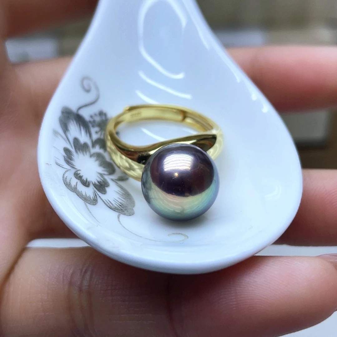 淡水珍珠戒指银S925镶嵌