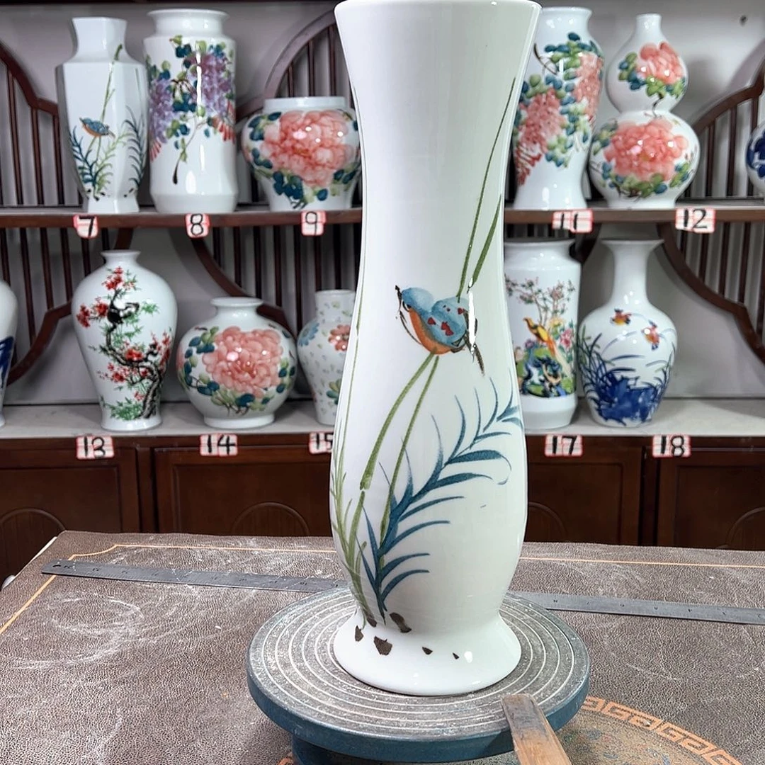 摆件景德镇陶瓷蛮竹