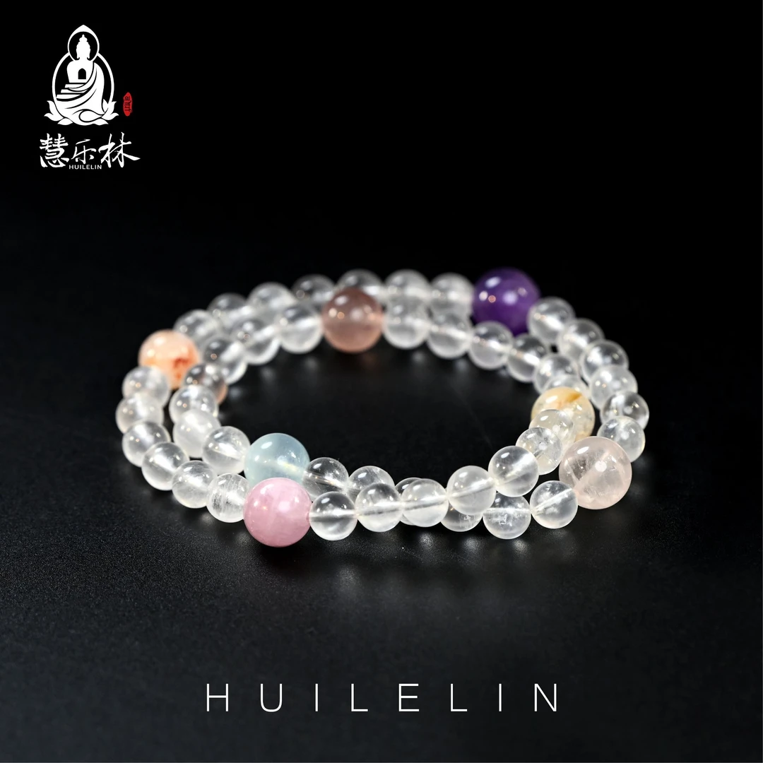 慧乐林【银河】奶白晶水晶多宝手串