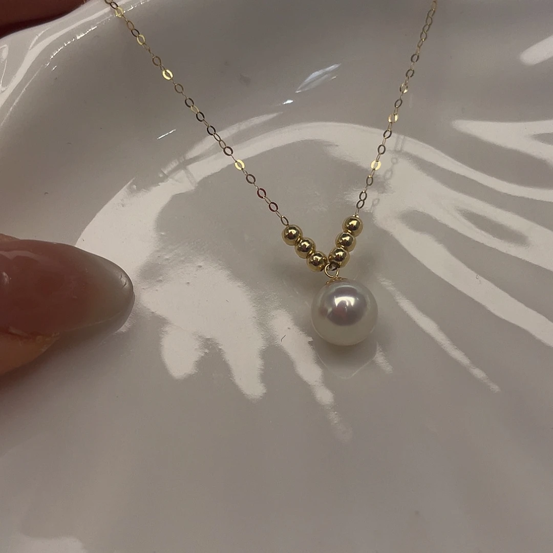 海水珍珠18K金镶嵌颈饰