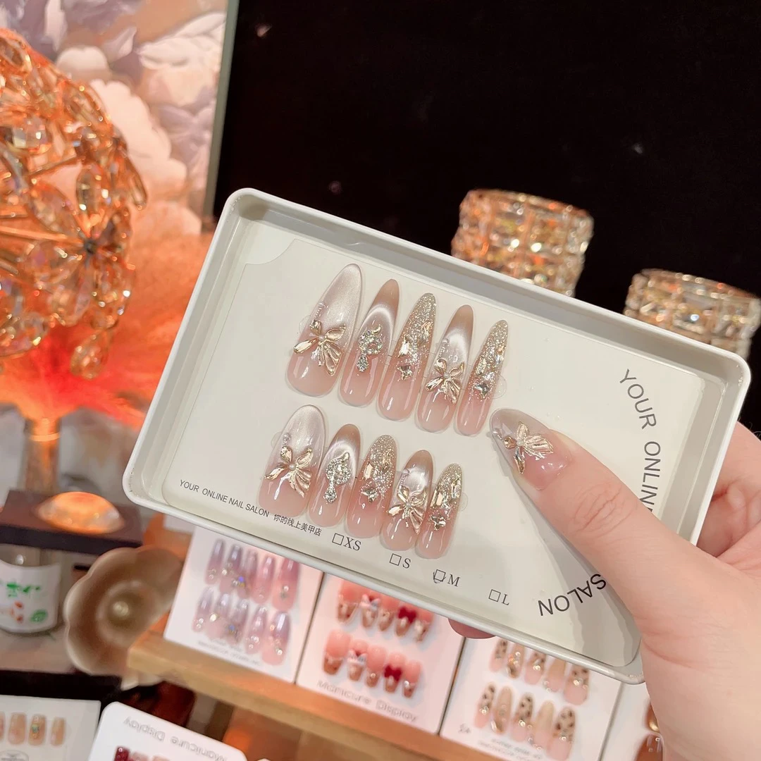 【金蛇来财】00穿戴甲纯手工可反复穿戴美甲