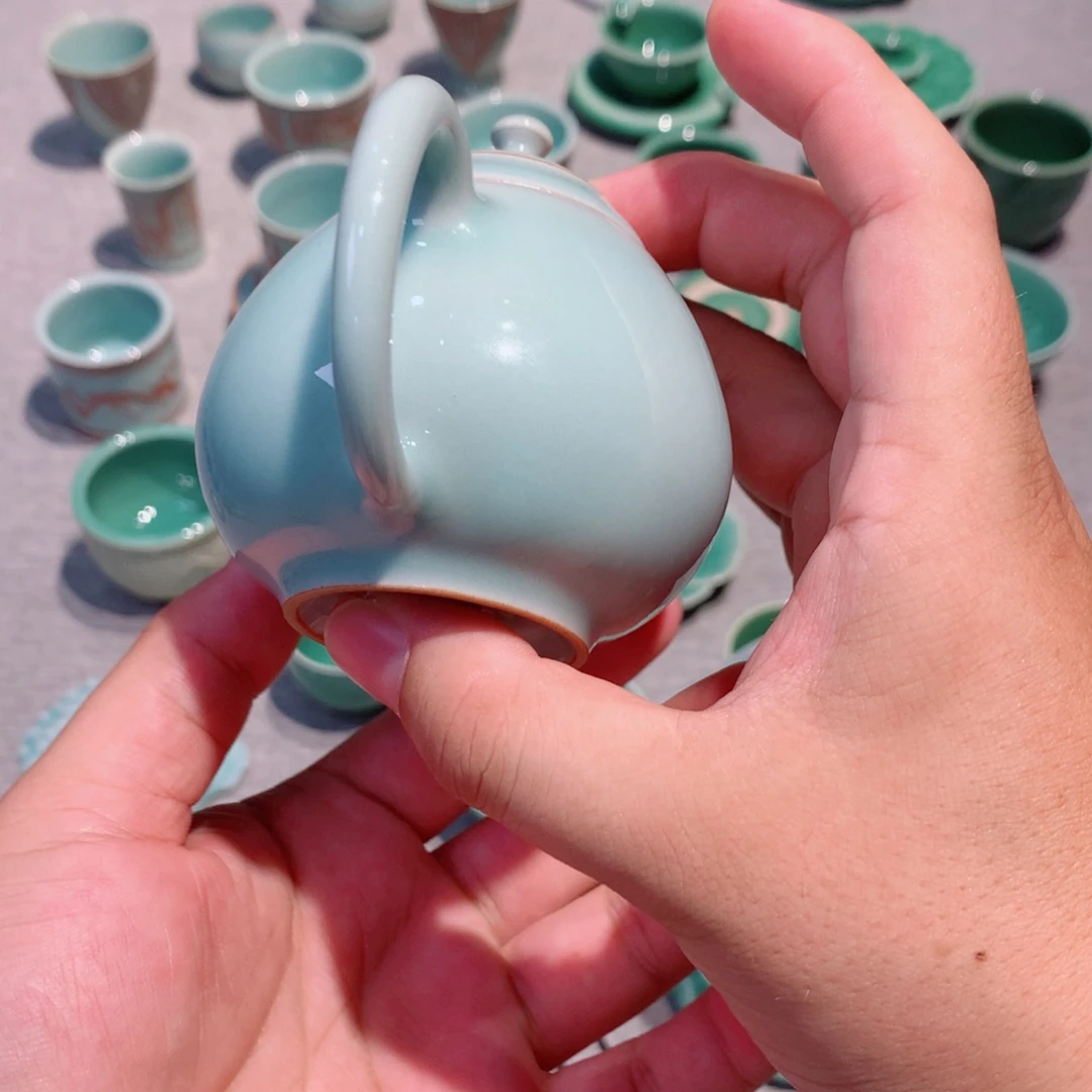 舍***～龙泉青瓷茶具茶壶