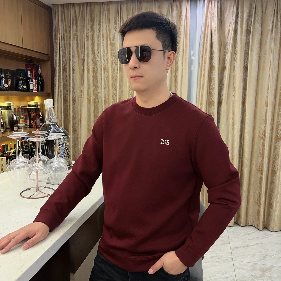 2024秋冬男士新款潮流卫衣印花轻奢欧货时尚休闲休闲圆领071