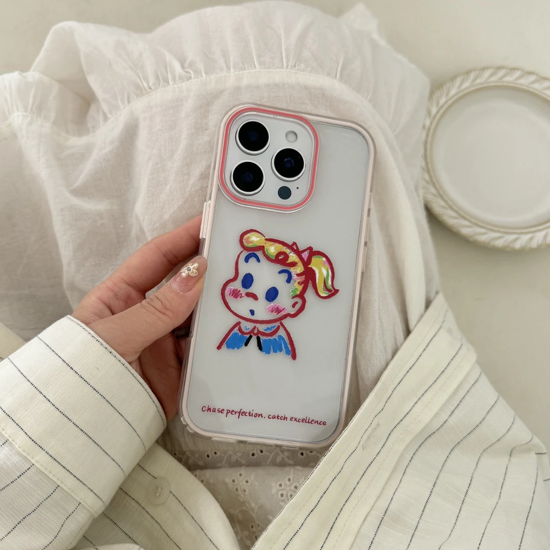 小众原田治适用苹果16/15/14/13二合一iphone16promax情侣手机壳