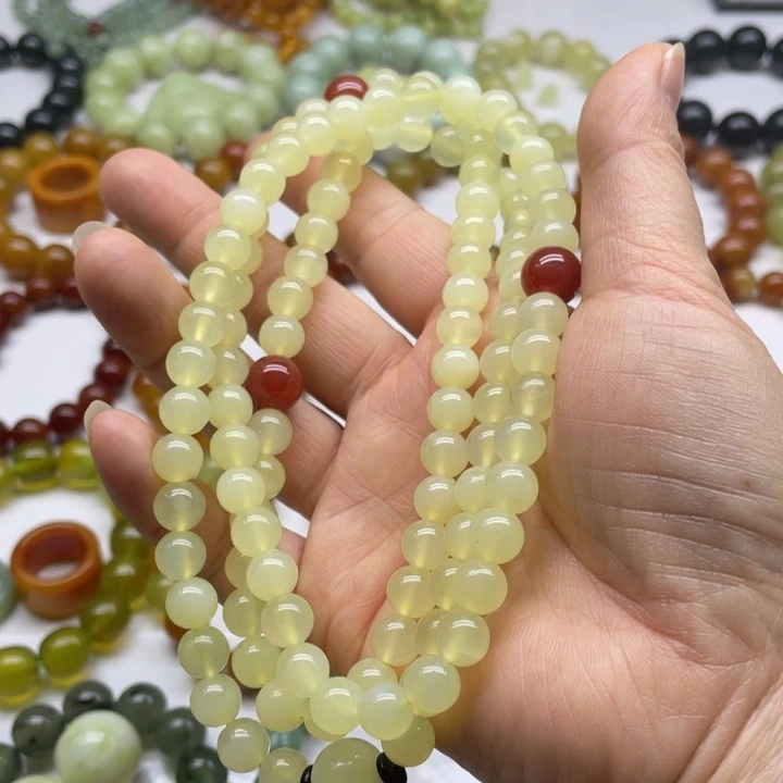 蛇纹石玉手串未镶嵌