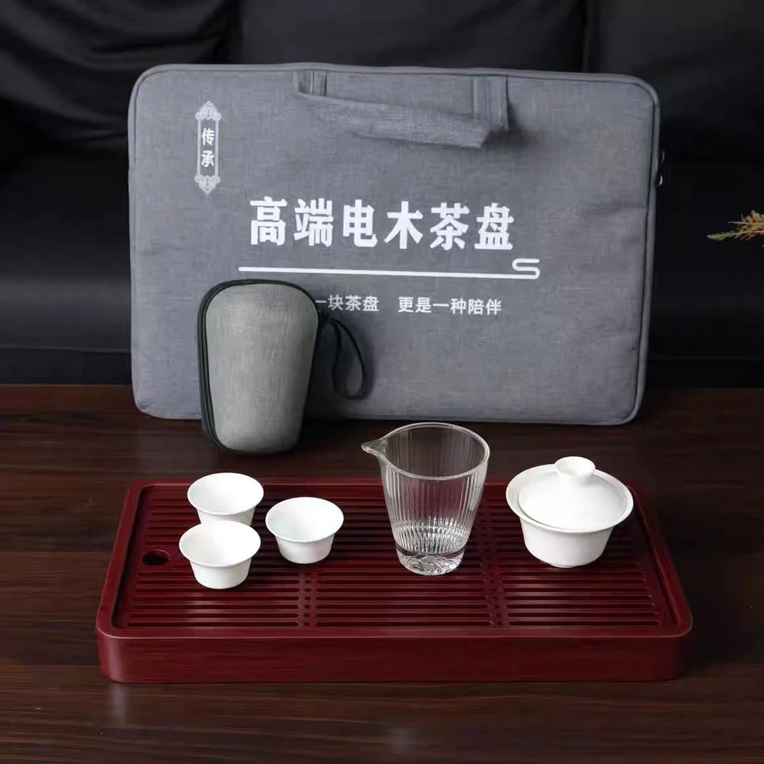 福利款户外电木茶盘小型便携式储水新中式套装茶托旅行款干泡台