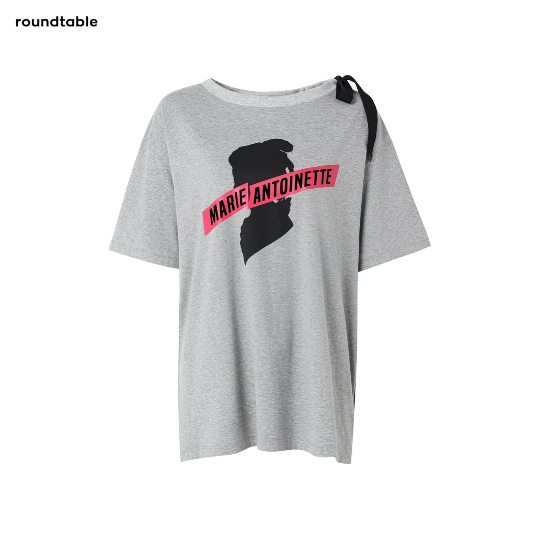 TTT 时尚休闲印花夏季新款圆领宽松T恤运动纯棉百搭TFS3206050