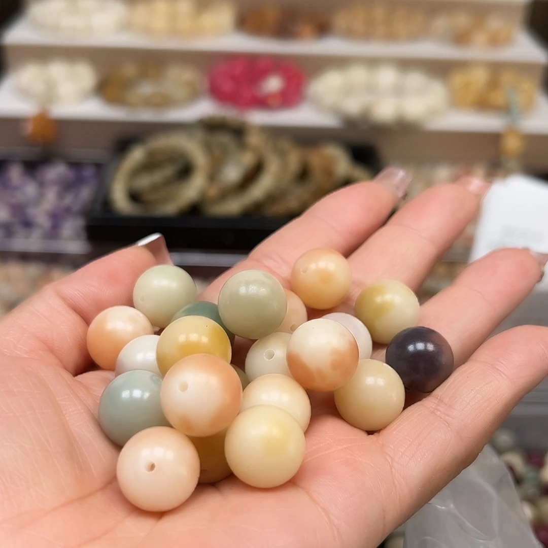 手串菩提根/象牙果卡15非料花皮圆20颗