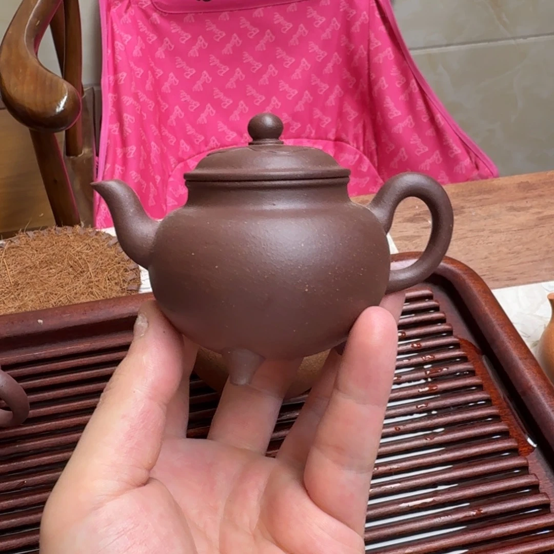 紫砂茶壶微瑕 大彬如意 紫泥 125cc
