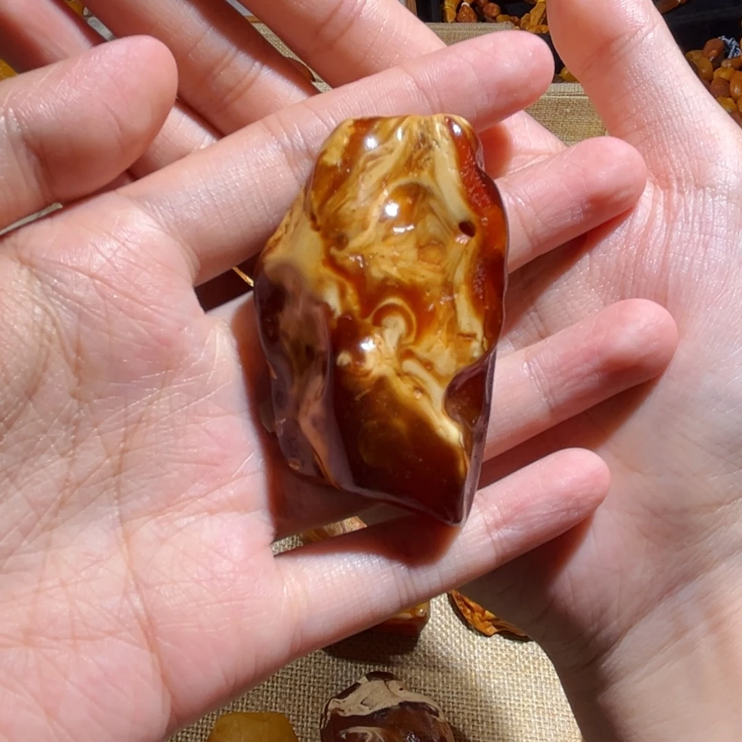 琥珀颈饰未镶嵌蜜蜡花蜡吊坠（打孔不退换）