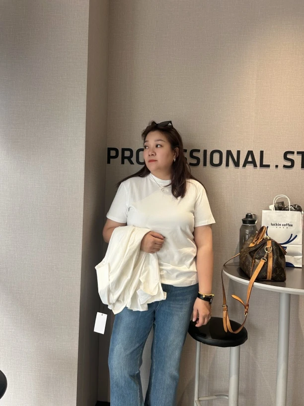 基础款纯色T恤大码微胖百搭显瘦圆领休闲