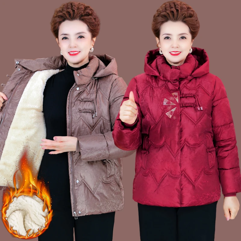 妈妈装加厚保暖国风棉服奶奶装冬装70岁老太太棉袄老年人上衣婆婆