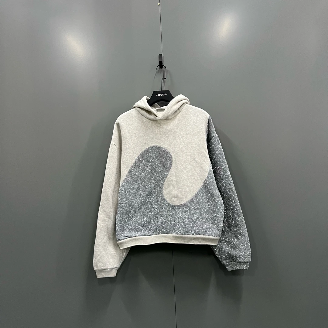 99新 DIOR/迪奥 tt3 拼色银丝印花帽衫 M码/98新/013804