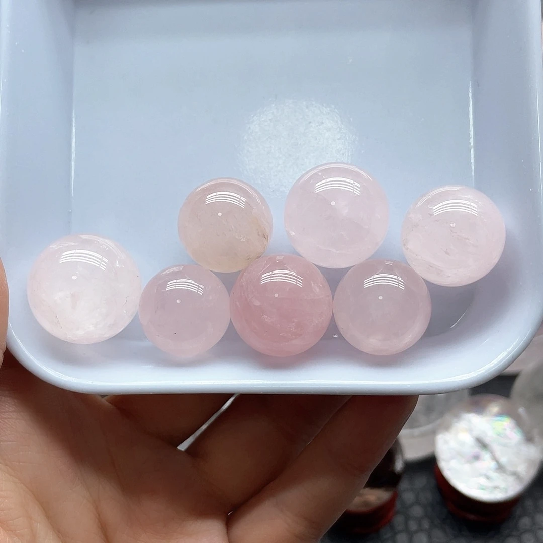 未镶嵌水晶珠宝半成品70粉晶单株无裂