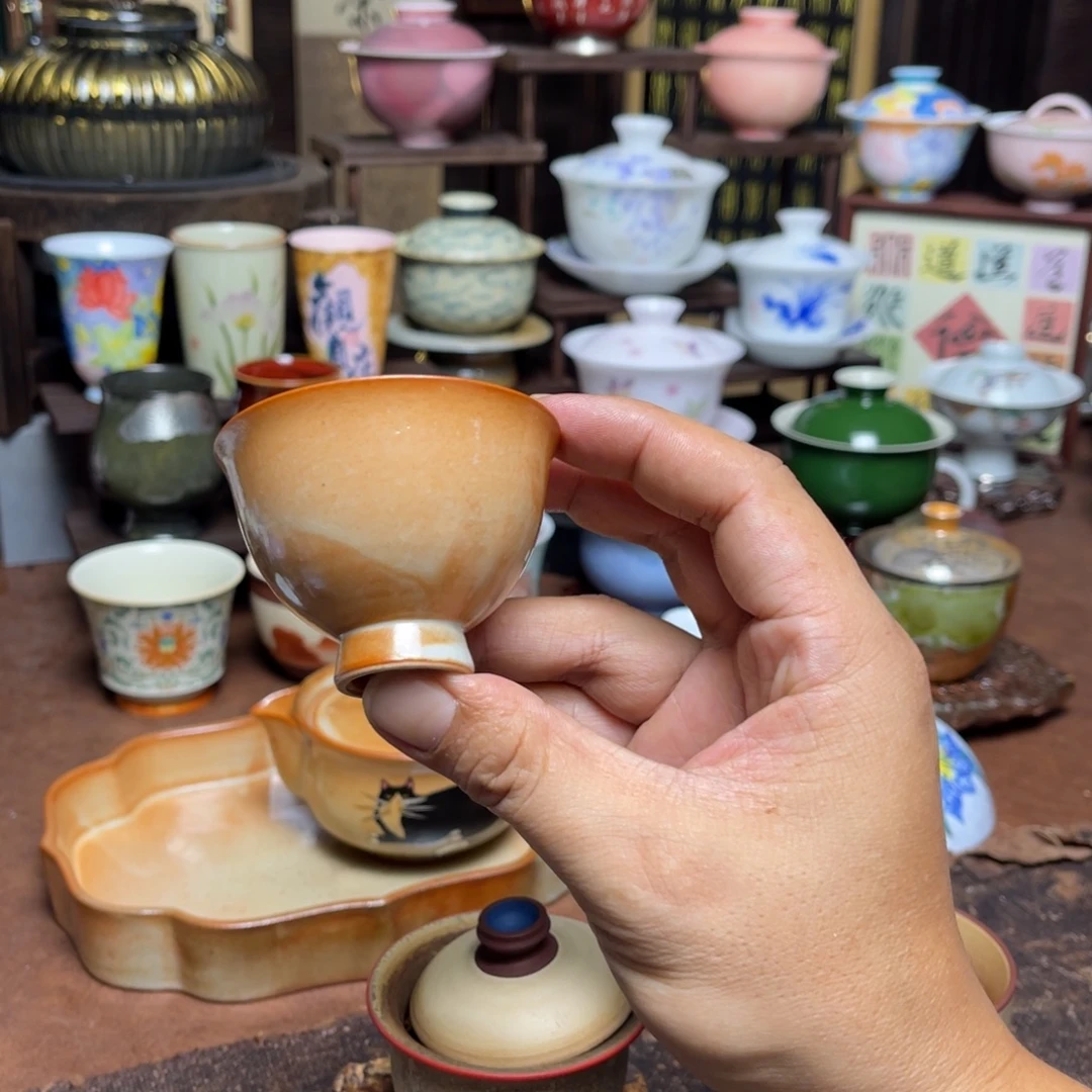 甜****素铭品瓷釉下彩茶具