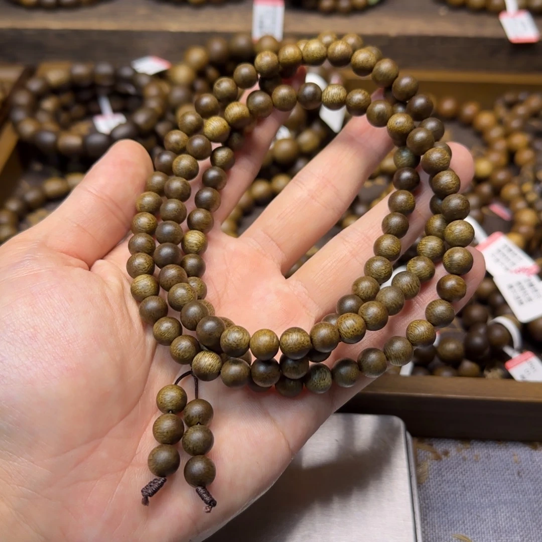 沉香手串08圆珠多圈东江绿沉香高货