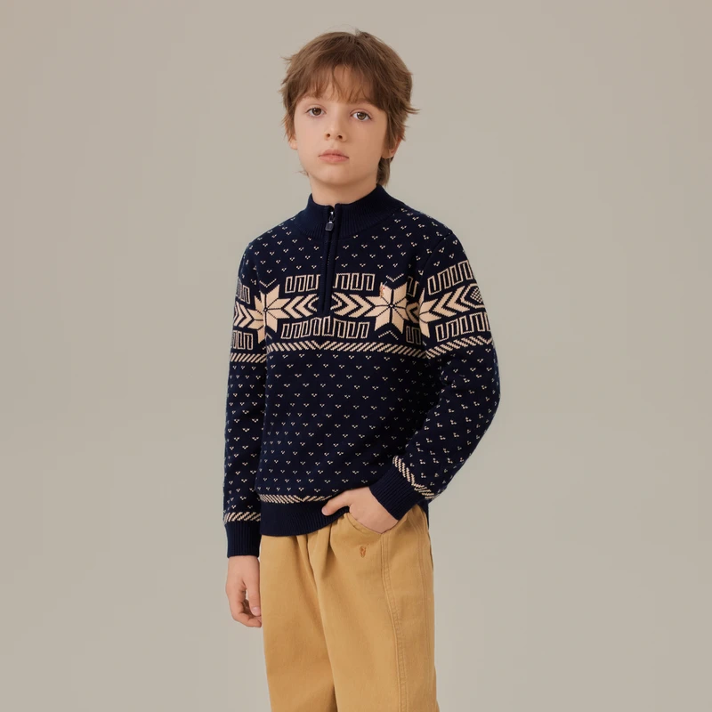 POLOWALK童装男童针织衫2025新品男童针织衫AMRW532C0431