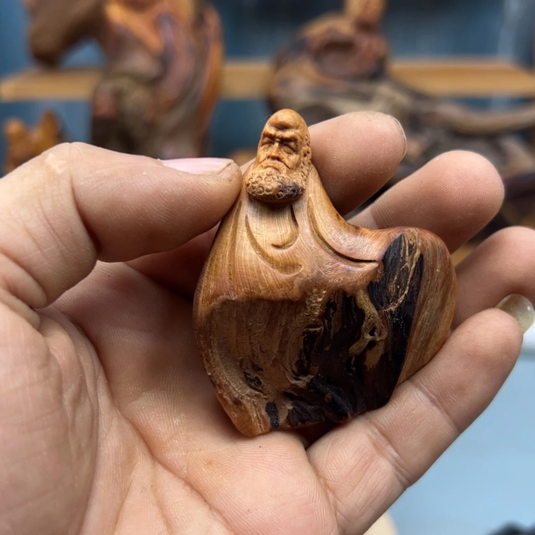 神***林木崖柏木摆件手把件