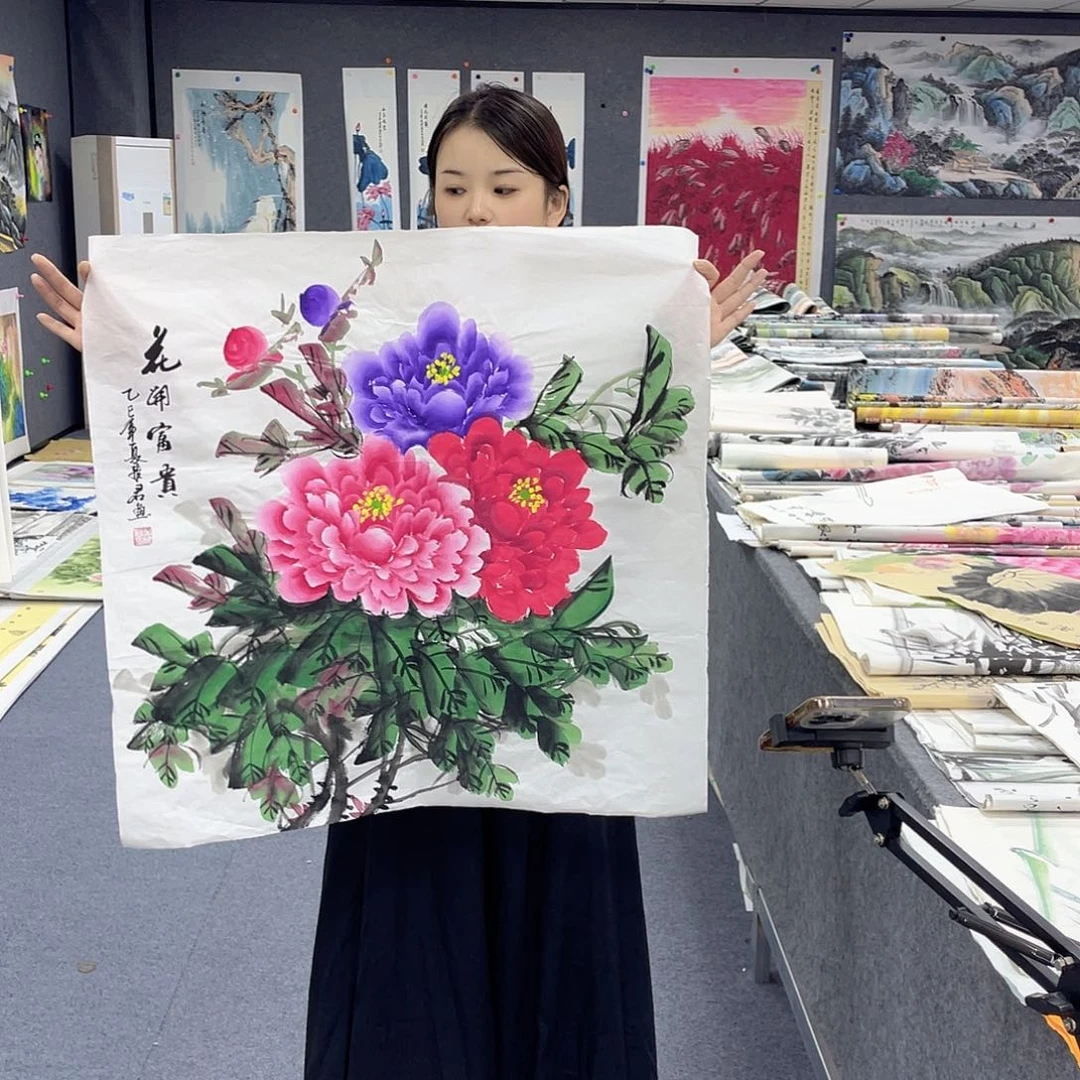 国画作品小姐姐放漏…
