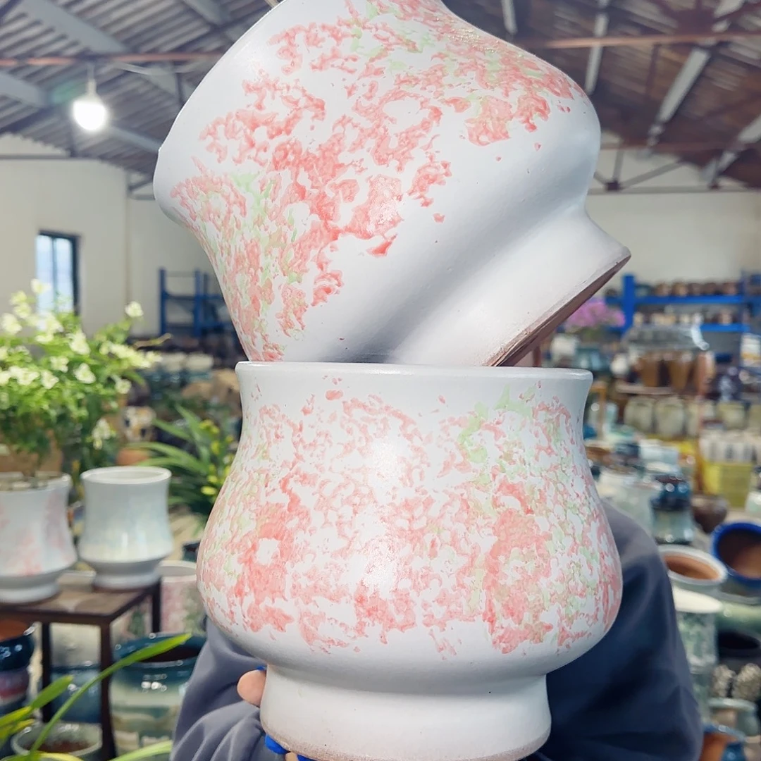 紫砂花盆高20口19