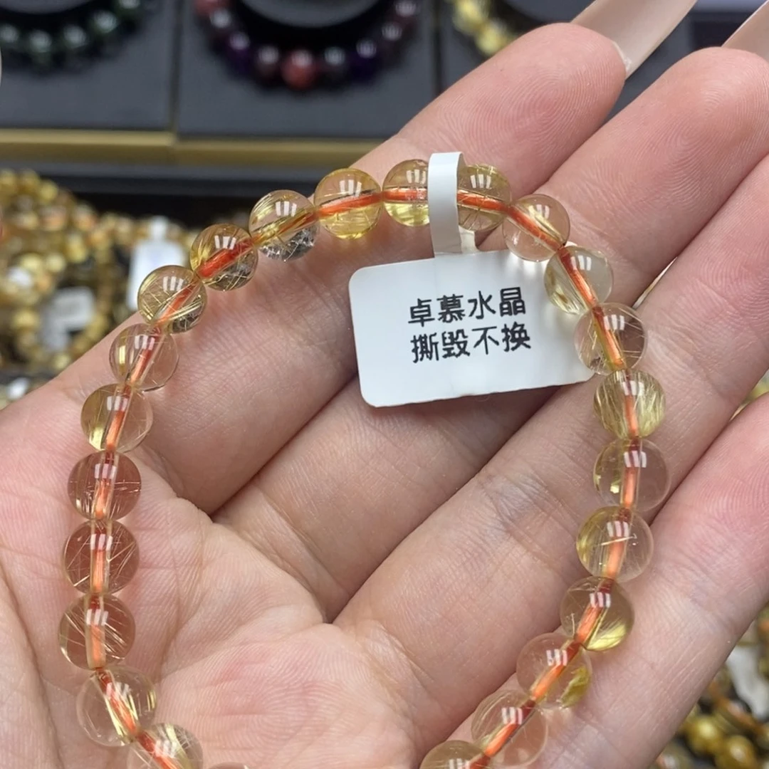 发晶手串未镶嵌卓慕水晶