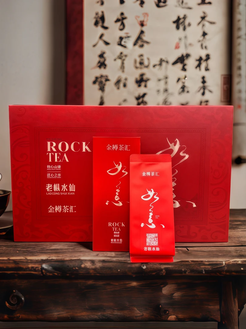 鑫九盛茶叶福建武夷山老枞水仙如意好茶，品味独特韵味礼盒装