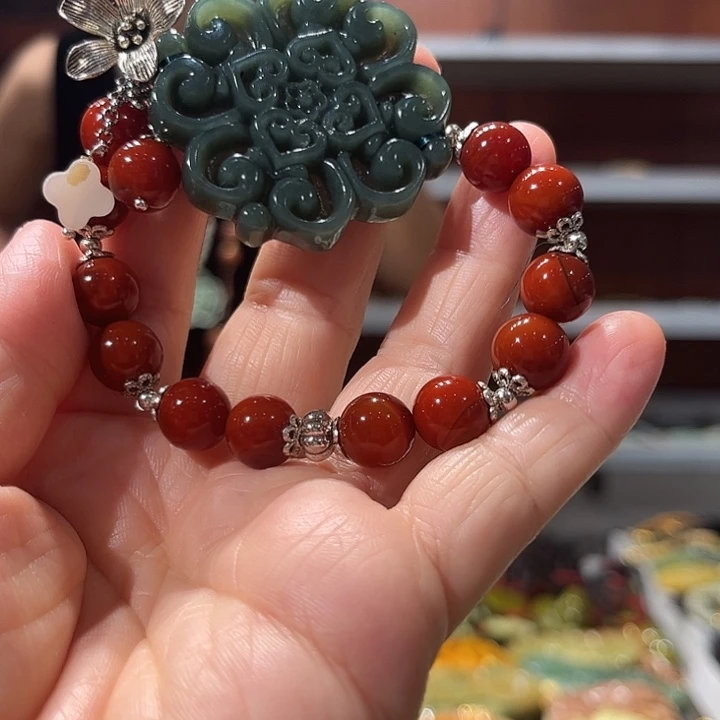 岫玉未镶嵌毛衣链