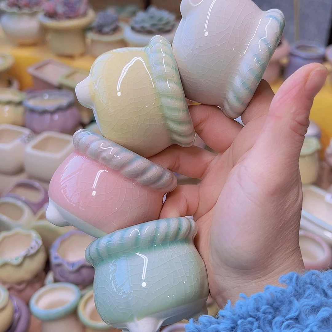 红陶陶瓷花盆当场满12包邮