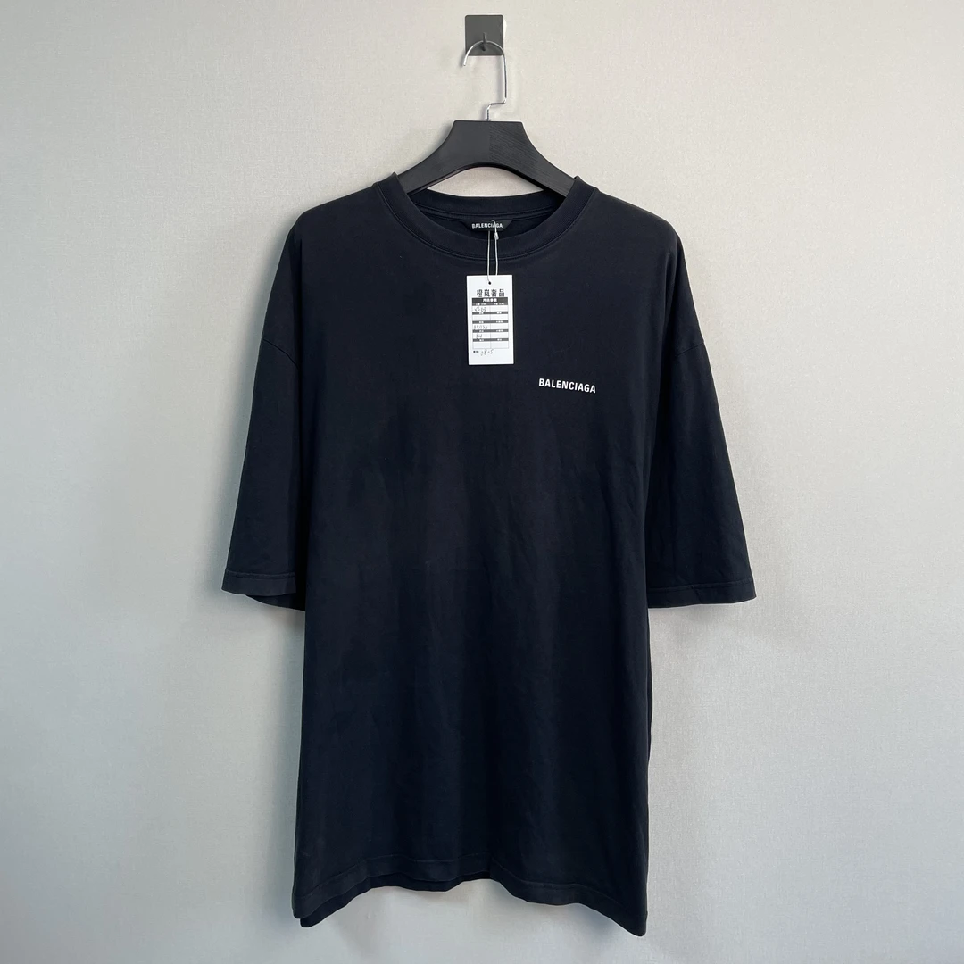 99新 Balenciaga/巴黎世家 defile后背字母印花短袖/XL码/价5300