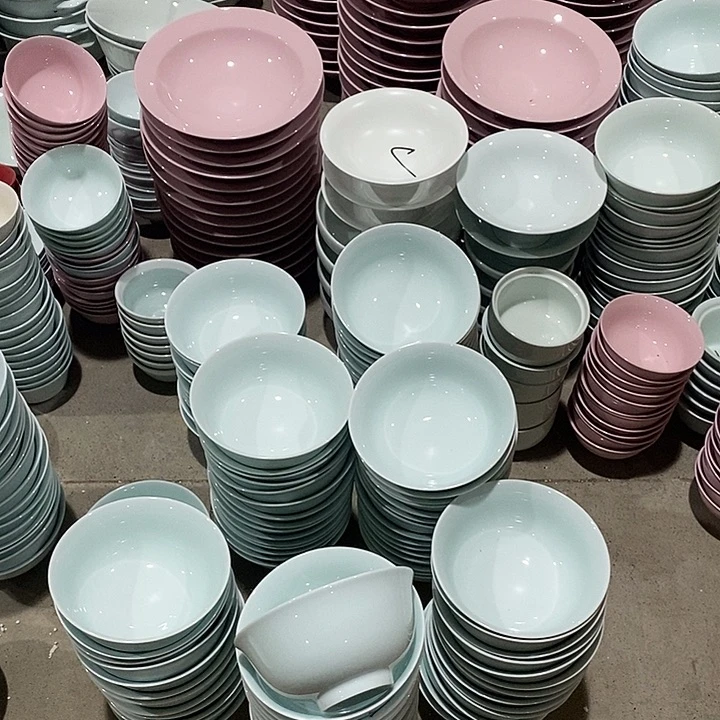 白瓷影青6寸面碗2个装