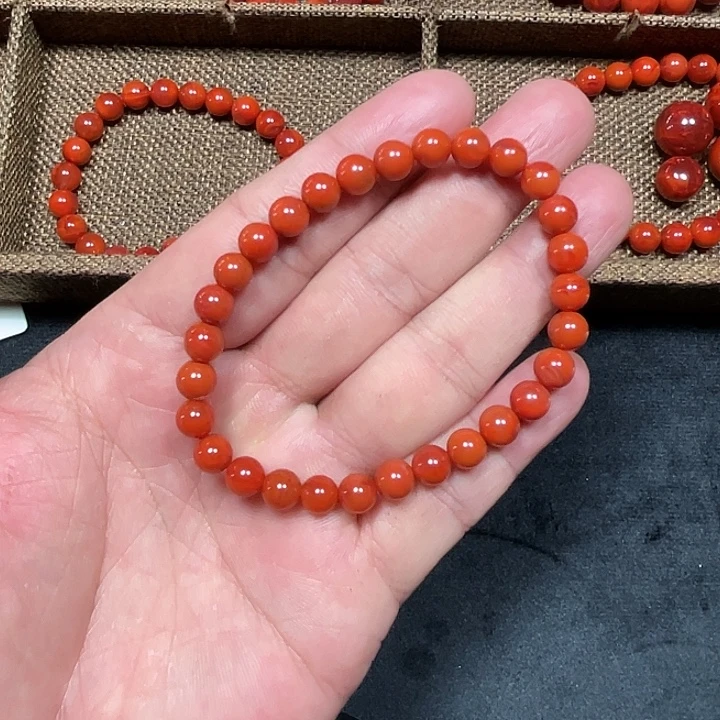 南红玛瑙未镶嵌手串