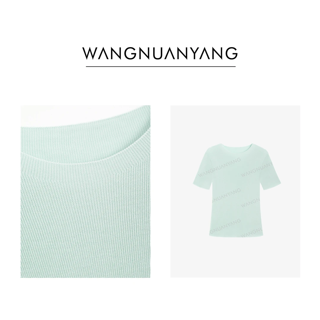 【王暖阳】云感无压|夏日莱赛尔凉感圆领无缝一体修身显瘦针织短袖