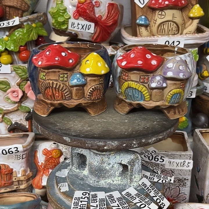 粗陶材质多肉花盆