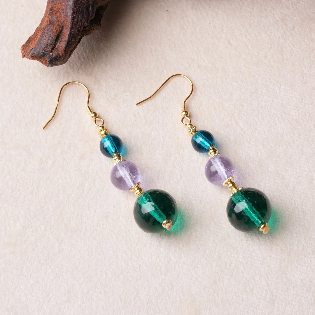 925银耳饰 珠宝 【三宝】流光坠耳饰气质轻奢R017