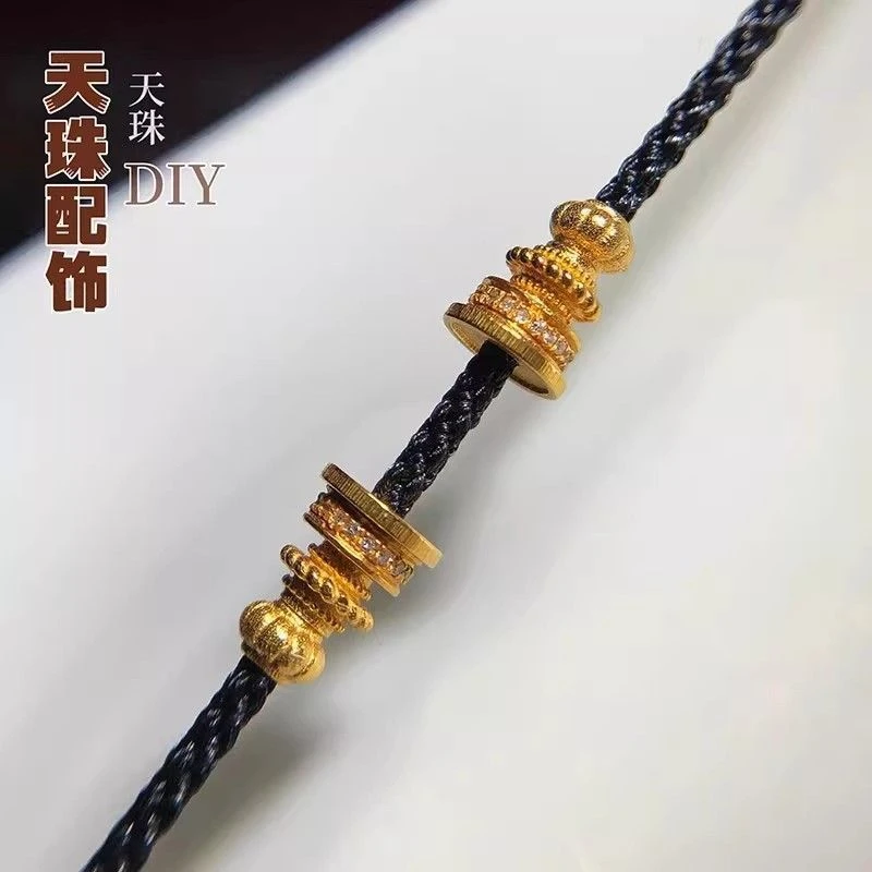 镀18K万能轴挂绳万向轴手工DIY两边配饰片吊坠藏式复古百搭款配饰