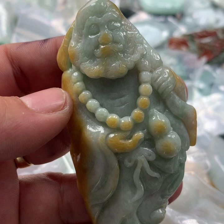 翡翠未镶嵌颈饰保真天然a货翡翠