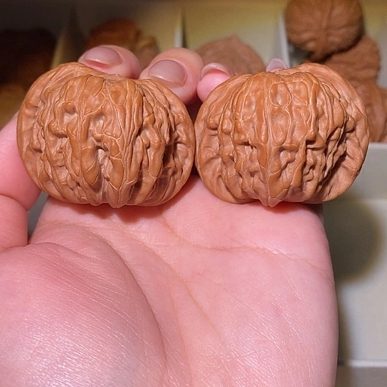 文玩核桃把件44-磨盘