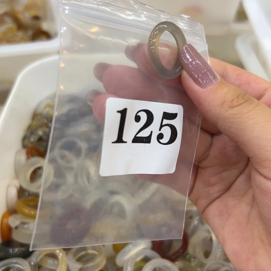 玛瑙/玉髓戒指合金125港9