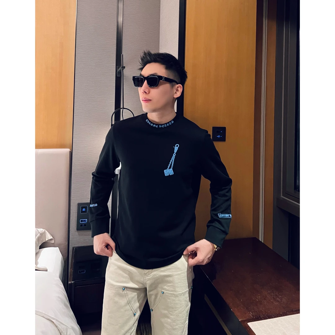 【梵文骰子】秋冬厚款蓝色梵文印花休闲时尚情侣长袖卫衣打底