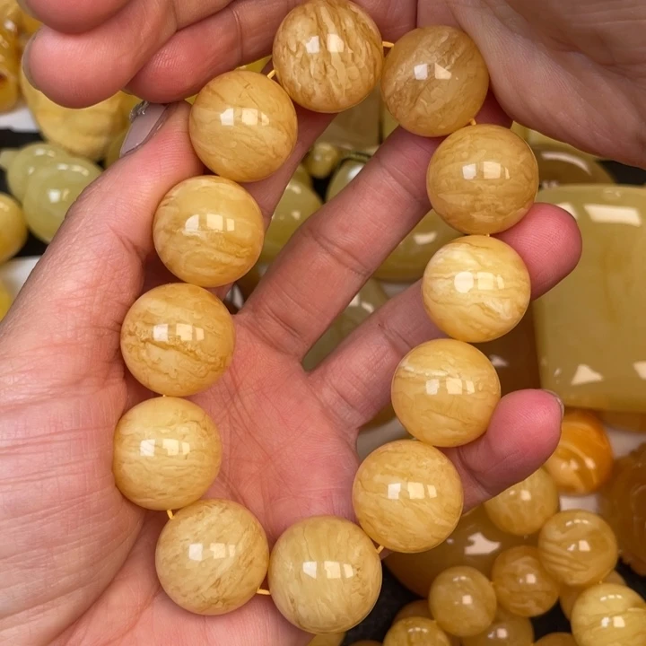 未镶嵌蜜蜡裸石蜜蜡20➕手串