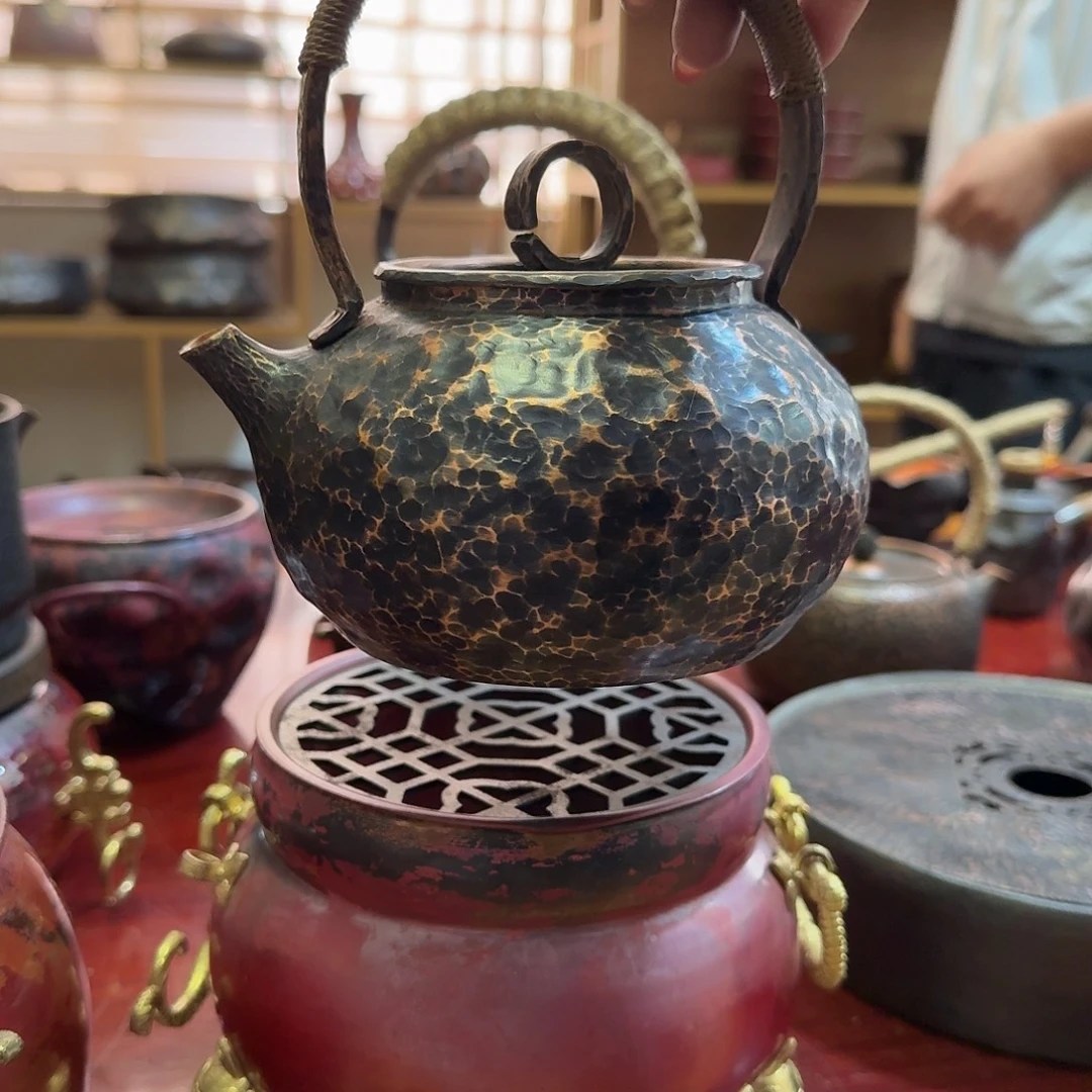 老***夫紫铜手工制作摆件