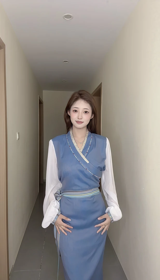 夕马乐 | 『雨后花园』藏式民族风博拉连衣裙长款纯色气质女士出片