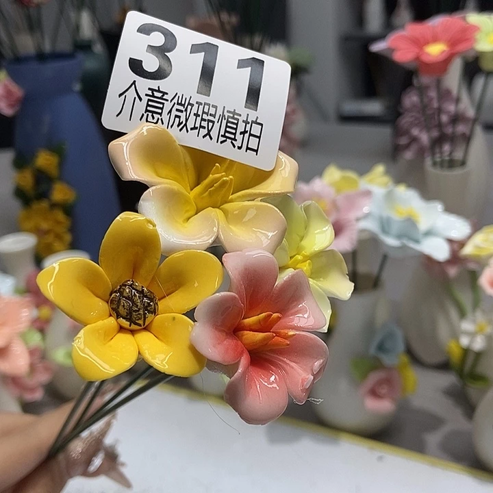 陶瓷纯手工捏花设计